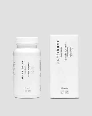 Maślan sodu 620 mg/dzień na jelita, stany zapalne i zaburzenia flory bakteryjnej Nutridome 60 szt._1 - 2