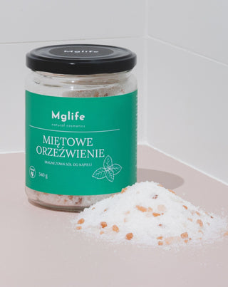 Magnesium Badesalz mit Bittersalz und Minzöl Mglife erfrischend - 2