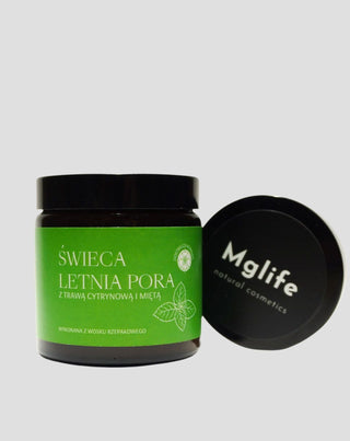 Eine Kerze mit dem Duft von Zitronengras und Minze. Sommerzeit Mglife - 3