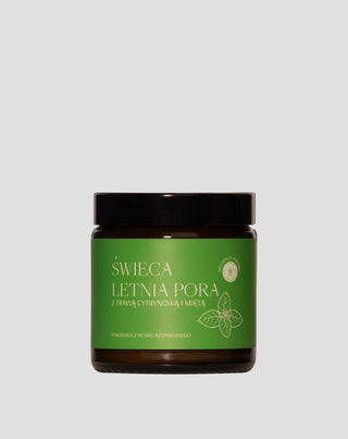 Eine Kerze mit dem Duft von Zitronengras und Minze. Sommerzeit Mglife - 1