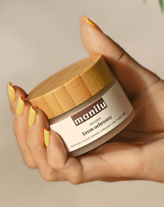 Schützende Tagescreme mit Sheabutter mit Vitamin C und Himbeerkernöl Manilu - 3