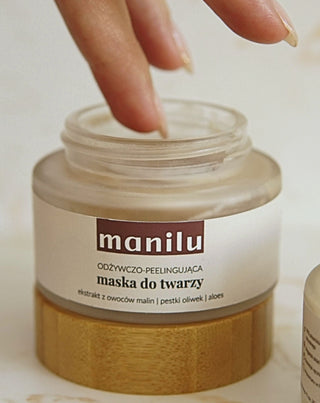 Nährende und peelende Gesichtsmaske mit Olivensamen und Manil Macadamiaöl - 3