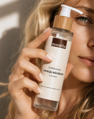 Erfrischende mizellare Essenz zum Abschminken, zur Linderung von Irritationen mit D-Panthenol Manilu - 2