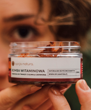 Vitaminbombenmaske für Gesicht und Körper mit roter Tonerde 100% natürliche Natura-Option - 2