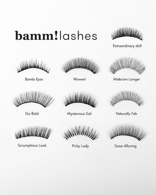 Falsche Wimpern auf dem 2D-Streifen für den mehrfachen Gebrauch Scrumptious Look Bamm!Lashes - 3