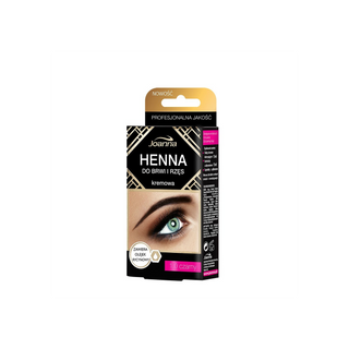 Cremig schwarzes Henna für Augenbrauen und Wimpern mit Rizinusöl, Joanna - 1