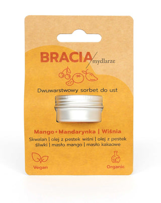 Fruchtiges Sorbet für trockene und rissige Lippen Kirsche, Mango und Mandarine Soap Brothers - 5