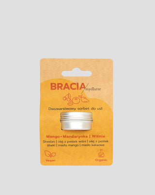 Fruchtiges Sorbet für trockene und spröde Lippen Kirsche Mango und Mandarine Bracia Mydlarze_5 - 5