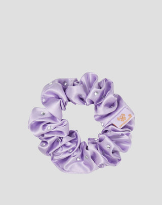 Seidiges Haargummi mit Kristallen – lilac Crystallove_3 - 3