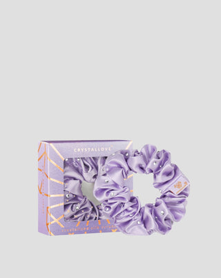 Haargummi aus Seide mit Kristallen – lilac Crystallove - 1