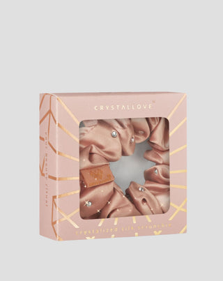 Seidiges Haargummi mit Kristallen – rose gold Crystallove_4 - 4