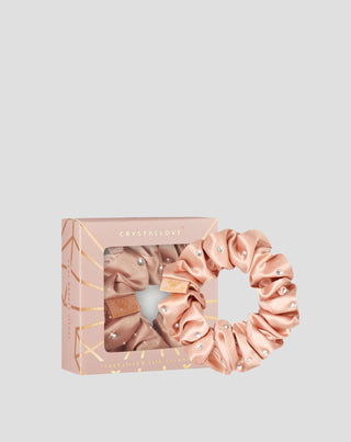 Seiden-Haargummi mit Kristallen – rose gold Crystallove - 1