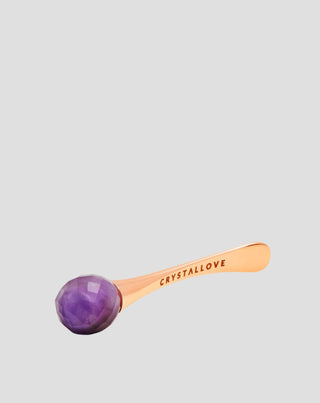 3D Augenmassagegerät mit Amethyst und Crystallove_3 Cremeapplikator - 3