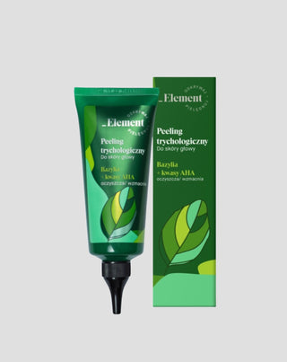 Trychologisches reinigendes Peeling für die Kopfhaut mit Basilikumextrakt und Fruchtsäure Element - 1