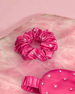 Haarbänder aus Seide mit Kristallen – pink Crystallove - 2