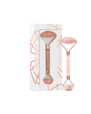 Rosenquarz-Roll-Gesichtsmassagegerät – Crystallove Liebesstein - 1