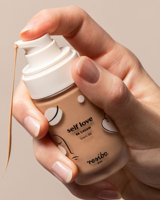 Natürliche und umweltfreundliche BB Self Love Gesichtscreme in naturbeige 30 ml Resibo - 2