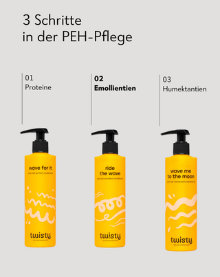 Weichmachende Spülung für lockiges Haar mit Rosen- und Hanföl Twisty