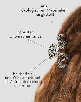 Set mit großen Haarklammern - marmoriet und schwarz Twisty 2 Stück - 3