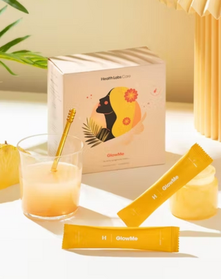 GlowMe Trinkkollagen mit Ananas-Mango-Geschmack Health Labs Care 30 Beutel - 3