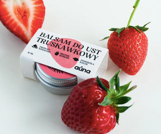 Erdbeer-Lippenbalsam, der die Farbe der Lippen betont und Auna Glanz verleiht - 3