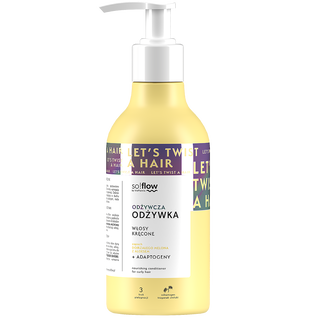 Conditioner mit pflegender Wirkung für lockiges Haar mit reifem Melonenduft mit Aloe so!flow - 1