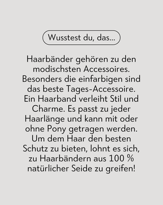 Seidenhaarband aus 100% Naturseide, schwarz Twisty - 5