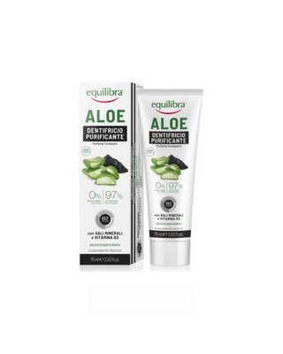 Zahnputzgel mit Aktivkohle aus Kokosnussschalen und Equilibra Aloe Vera - 1