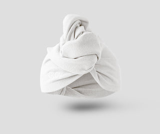 Weißer Haarturban verkürzt die Trocknungszeit für alle Haartypen Hair Wrap Glov - 1