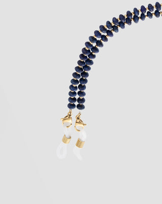 Vergoldete Brillenkette mit Lapislazuli Mys_4 - 4