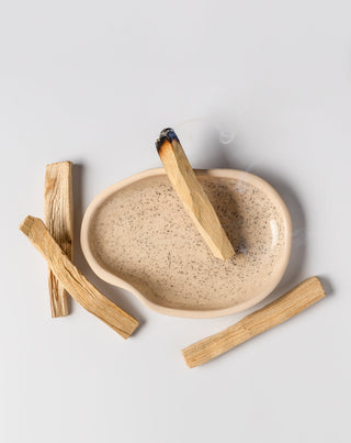 Keramikuntersetzer für Palo Santo, handgefertigt Kukka