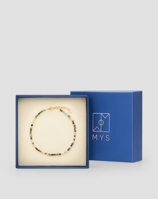 Mys vergoldetes Edelstahlarmband mit afrikanischem Türkis und Amazonit - 5