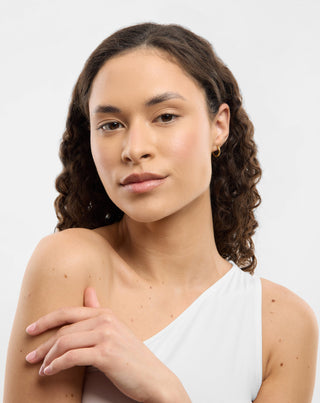 Satz vergoldete Ohrringe mit weißer Jade aus Edelstahl Mys_3 - 5