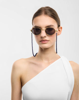 Vergoldete Brillenkette mit Lapislazuli Mys_3 - 3