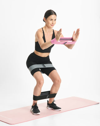 Body Functions kurze Widerstandsbänder für Fitness 76 cm Satz von 3. - 3