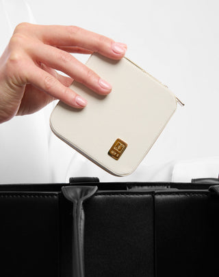 Kleines Schmuckkästchen mit Fächern, Rollen und Haken, cremefarben Mys_2 - 3