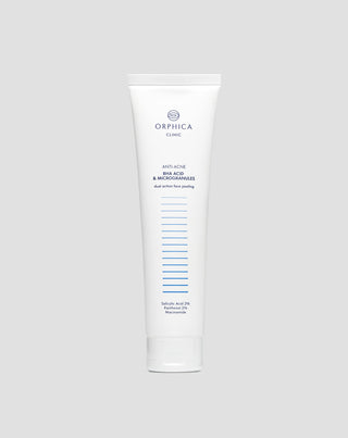 Gesichtspeeling für zu Akne neigende Haut mit Niacinamid, Panthenol, BHA und Mikrogranulaten Anti-Acne Orphica Clinic 100 ml - 1