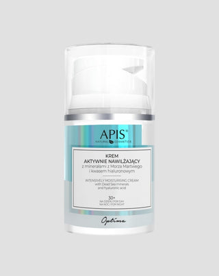 Aktiv feuchtigkeitsspendende Creme mit Mineralien aus dem Toten Meer und Hyaluronsäure, Tag und Nacht 30+ Optima Apis