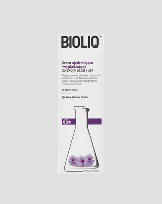 Straffende und glättende Creme für die Haut der Augen und Lippen 45+ Bioliq