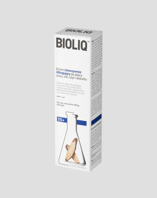 Intensiv straffende Creme für Augen-, Lippen-, Hals- und Dekolletéhaut 55+ Bioliq