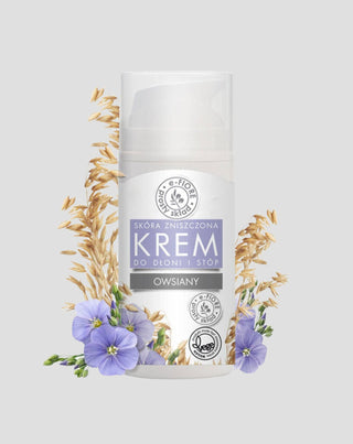 Haferflockencreme mit Leinsamen- und Orangenöl für Hände und Füße E-Fiore