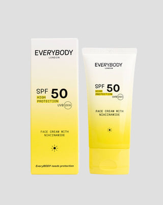 Feuchtigkeitsspendende Gesichtscreme mit hohem SPF 50 und Niacinamid Everybody London - 1