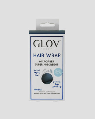 Blauer Haarturban verkürzt die Trocknungszeit für alle Haartypen Hair Wrap Glov - 2