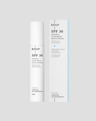 Feuchtigkeitscreme mit mineralischem Filter SPF 30, Hyaluronsäure und Provitamin B5 BIOUP - 1