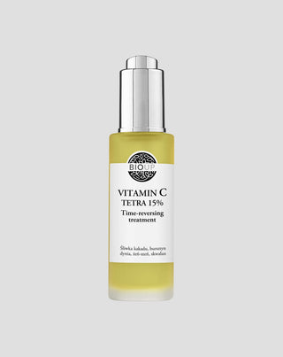 Vitamin C Tetra 15% Zeitumkehrendes Behandlungsserum mit Bernstein und Ginseng BIOUP - 1