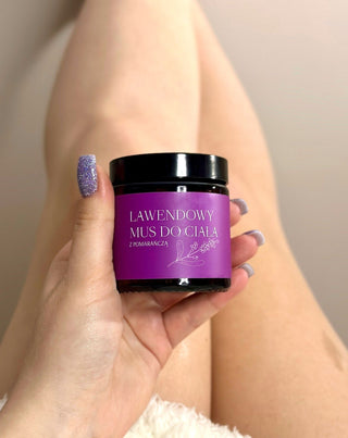 Lavendel-Körpermousse für gereizte und trockene Haut mit Mglife Lavendelöl