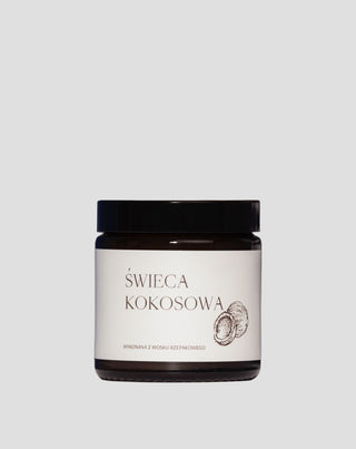Vegane Rübenkerze mit Baumwolldocht mit Kokosduft 120 ml MgLife