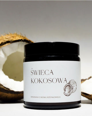 Vegane Rübenkerze mit Baumwolldocht mit Kokosduft 120 ml MgLife