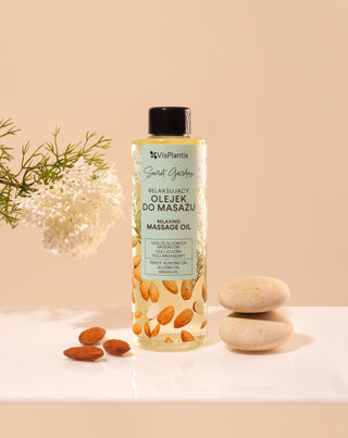 Feuchtigkeitsspendendes und entspannendes Massageöl mit Mandelduft Secret Garden Vis Plantis