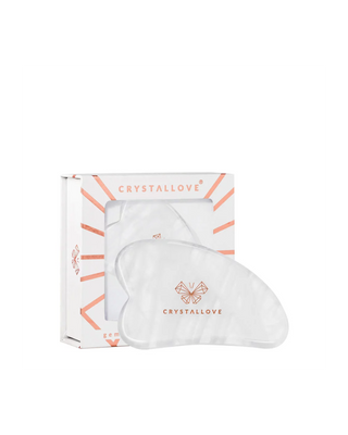 Gua Sha Gesichtsmassageplatte aus einem Bergkristall mit Crystallove Reinigungseigenschaften - 1